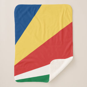 Seychelles Flag Independence Day Love Heart Sherpa Blanket