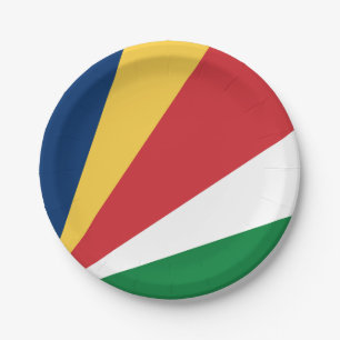 Seychelles Flag Paper Plate