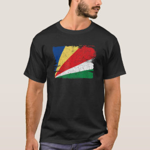Seychelles Flag Pride Friendship Proud Peace Vinta T-Shirt