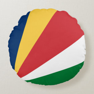 Seychelles Flag Round Cushion