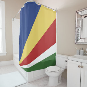 Seychelles flag shower curtain