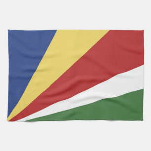 Seychelles flag tea towel