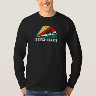 Seychelles Flag Vintage Beach Sunset African Islan T-Shirt
