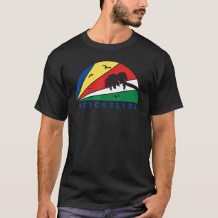 Seychelles Flag Vintage Beach Sunset African Islan T-Shirt