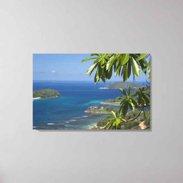 Seychelles, Island of Mahe. Western coast of Canvas Print (Front)