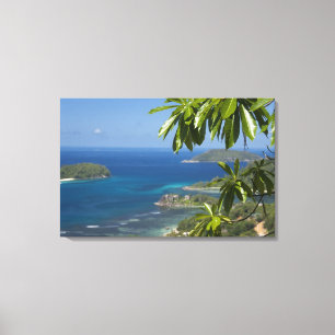 Seychelles, Island of Mahe. Western coast of Canvas Print
