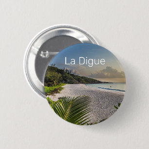 Seychelles La Digue Sunset Beach Holiday Souvenir 6 Cm Round Badge