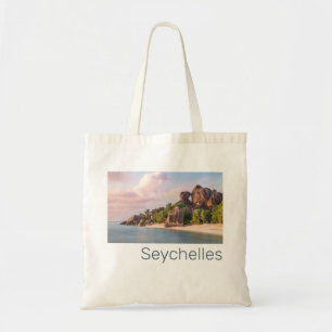 Seychelles La Digue Vintage Sunset Holiday Gift Tote Bag