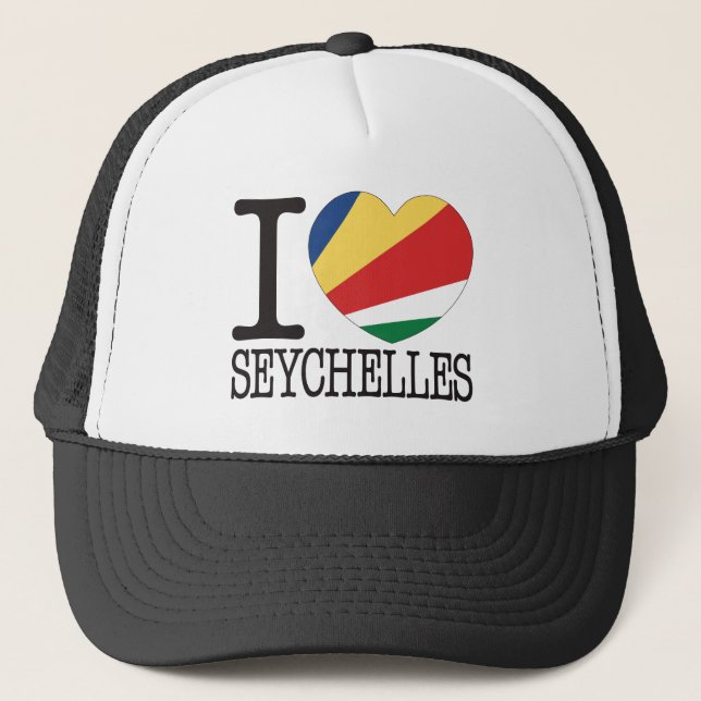 Seychelles Love v2 Trucker Hat (Front)