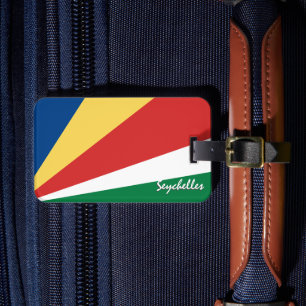 Seychelles Luggage Tags, patriotic Seychelles Flag Tag