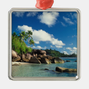 Seychelles, Mahe Island, Lazare Bay Metal Tree Decoration