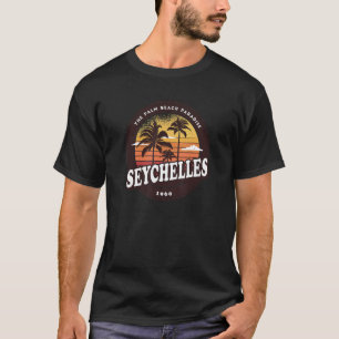 Seychelles palm trees beach vintage east africa co T-Shirt