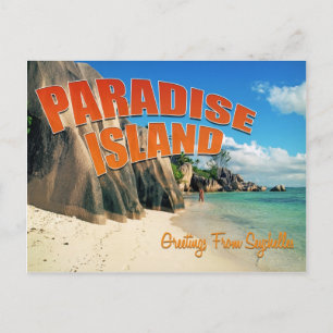 Seychelles paradise postcard