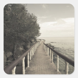 Seychelles, Praslin Island, Anse Bois de Rose, Square Sticker