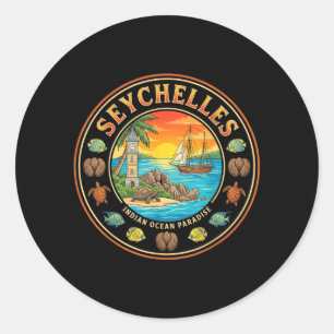 Seychelles Round Travel Souvenir City Landmark Classic Round Sticker