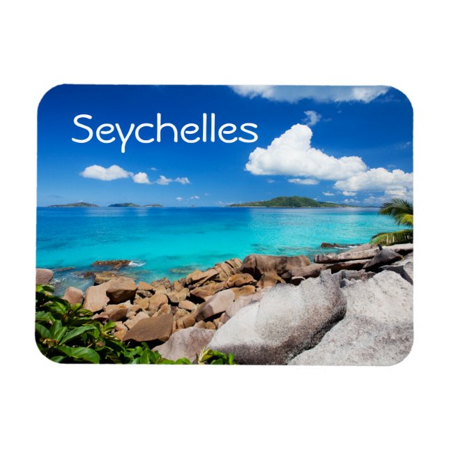 Seychelles. Stone's coastline Magnet (Horizontal)