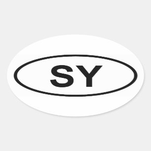Seychelles "SY" Oval Sticker