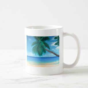 "Seychelles" Tropical Island Beach Art Coffee Mug