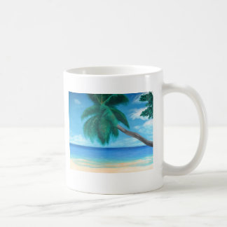 "Seychelles" Tropical Island Beach Art Coffee Mug