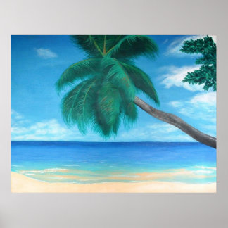 “Seychelles” Tropical Island Ocean Poster Print