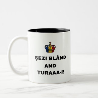 ȘEZI BLÂND AND ȚURAAA-I! Two-Tone COFFEE MUG