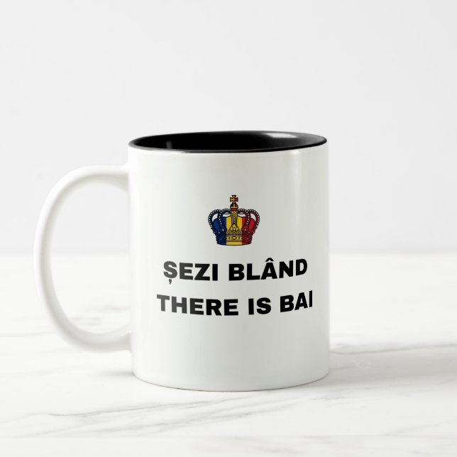 ȘEZI BLÂND, THERE IS BAI Two-Tone COFFEE MUG (Left)