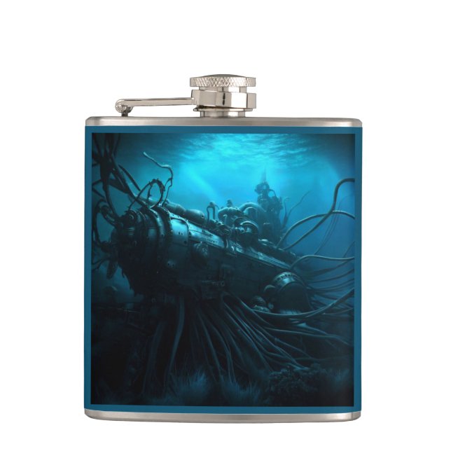SF - 20,000 Leagues 2 Hip Flask (Front)