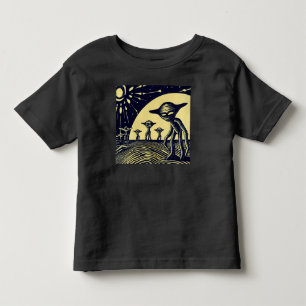 SF - Aliens On A Strange Planet Woodcut 2 Toddler T-Shirt