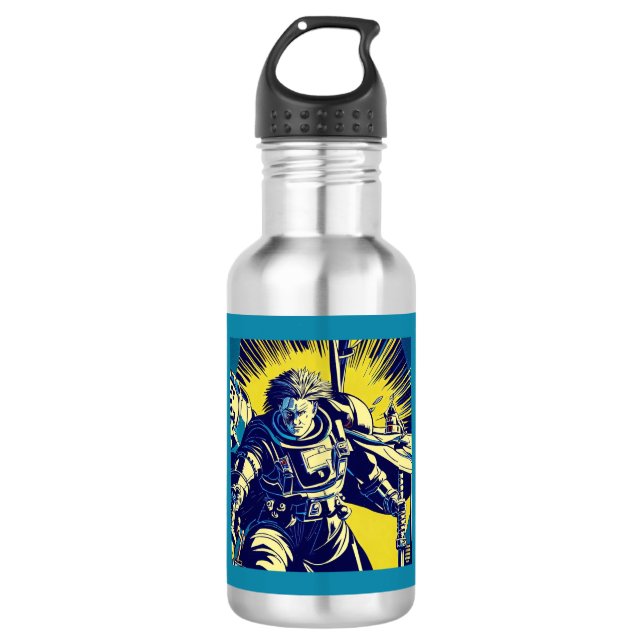 SF - Anime Hero Woodcut 1 532 Ml Water Bottle (Front)