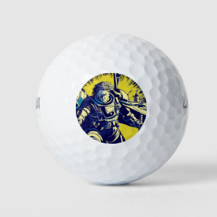 SF Anime Hero - Woodcut (1) Golf Balls