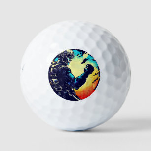 SF Anime Hero - Woodcut (2) Golf Balls