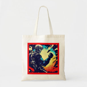 SF - Anime Hero Woodcut 2 Tote Bag