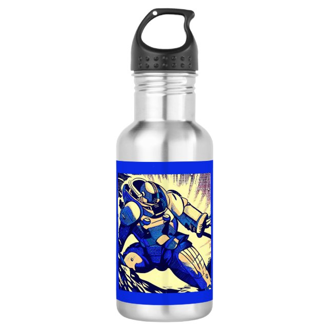 SF - Anime Hero Woodcut 4 532 Ml Water Bottle (Front)