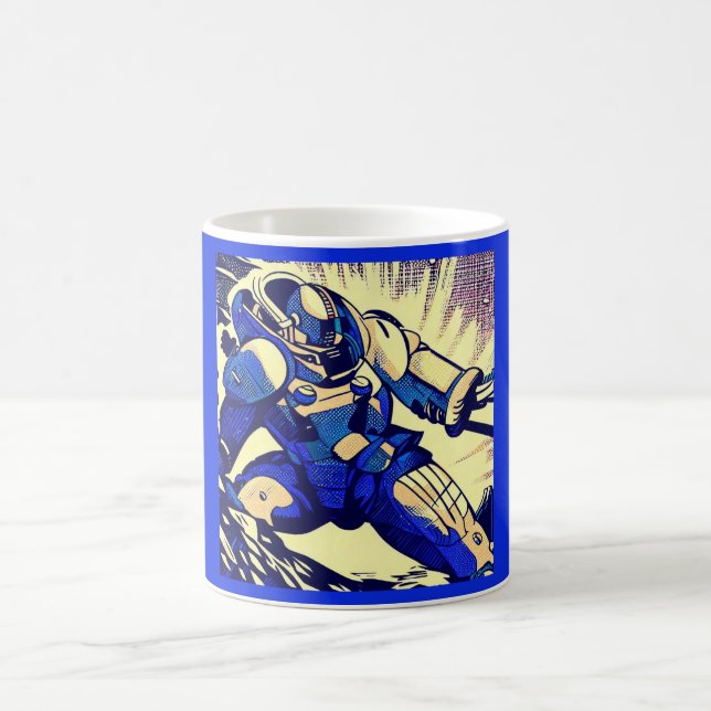 SF - Anime Hero Woodcut 4 Coffee Mug (Center)