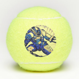 SF Anime Hero - Woodcut (4) Tennis Balls
