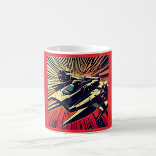 SF - Anime Starfighter Woodcut 1 Coffee Mug