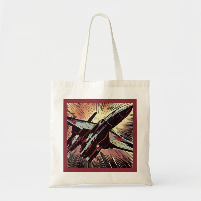 SF - Anime Starfighter Woodcut 2 Tote Bag (Front)