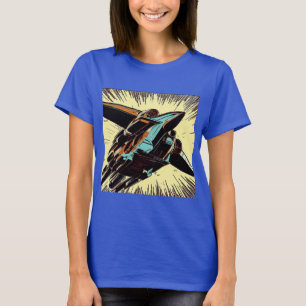 SF - Anime Starfighter Woodcut 3 T-Shirt