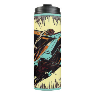 SF - Anime Starfighter Woodcut 3 Thermal Tumbler