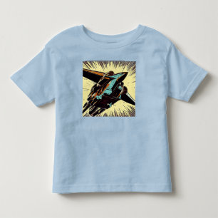 SF - Anime Starfighter Woodcut 3 Toddler T-Shirt