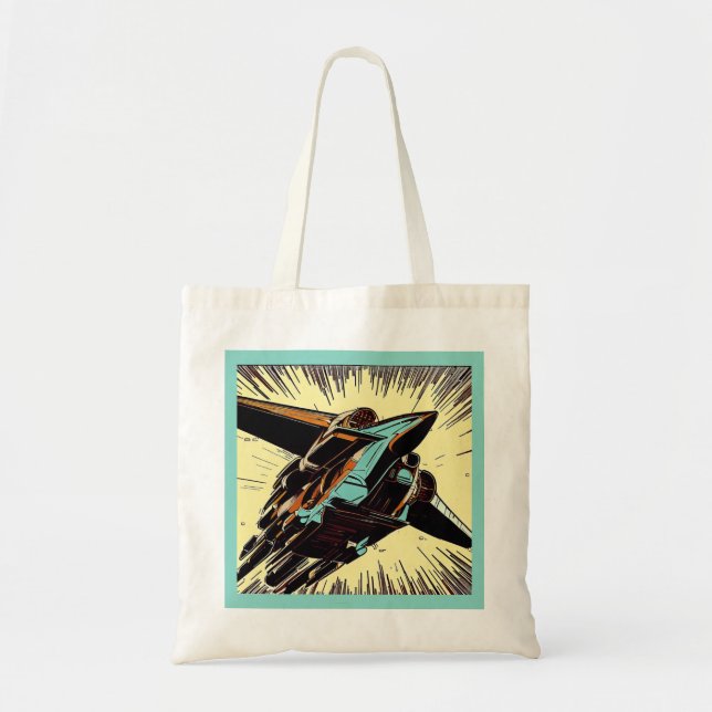 SF - Anime Starfighter Woodcut 3 Tote Bag (Front)