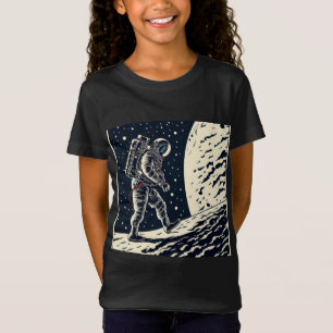 SF - Astronaut on Spacewalk Woodcut 1 T-Shirt