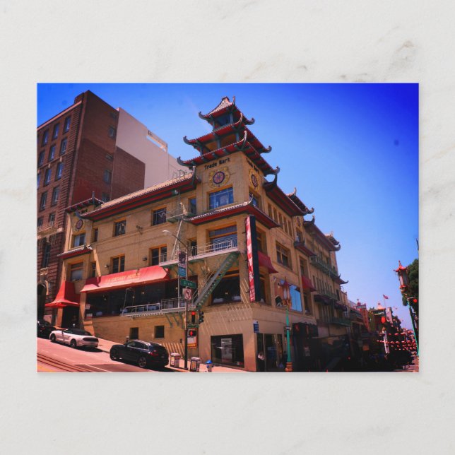 SF Chinatown Trade Mark Building Postcard (Front)