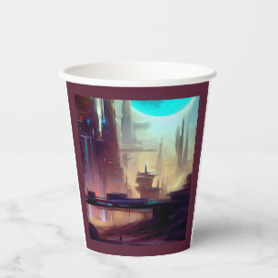 SF City On a Strange Planet 3 Paper Cups