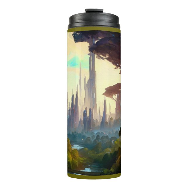 SF - City On Forest Planet 1 Thermal Tumbler (Front)