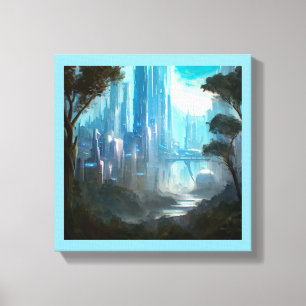 SF - City On Forest Planet 2 Canvas Print