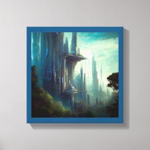 SF - City On Forest Planet 3 Canvas Print