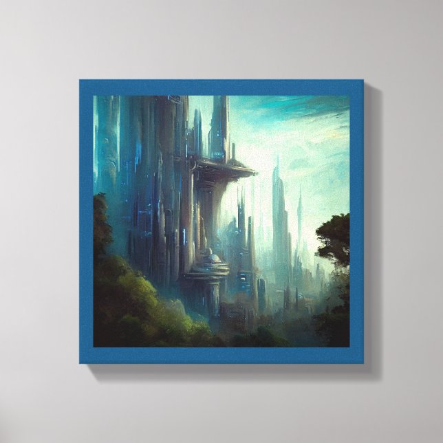 SF - City On Forest Planet 3 Canvas Print (Front)