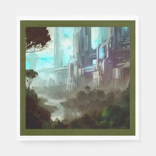 SF - City On Forest Planet 4 Napkin (Front)