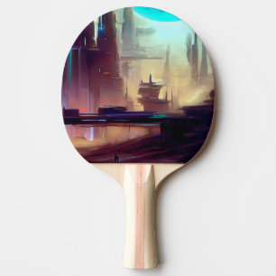 SF City Strange Planet (3) Ping Pong Paddle
